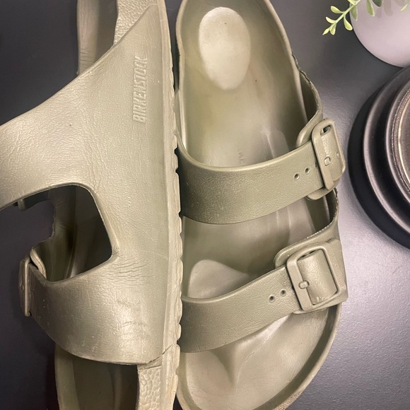 Birkenstock Olive Green Double Strap Sandals Men’s size 12 - Picture 2 of 8